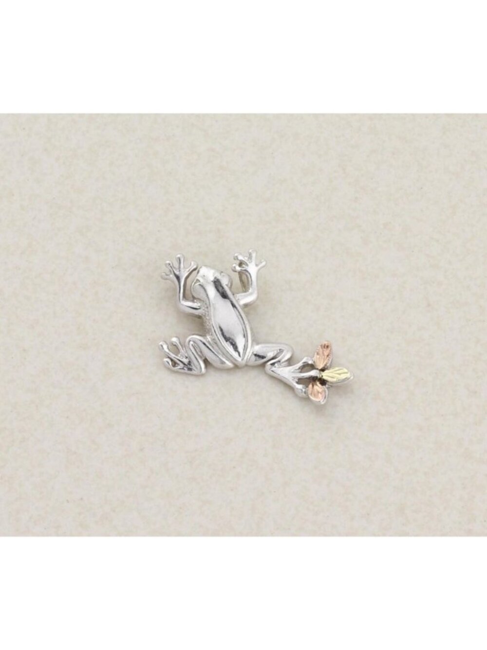Pendant Only Sterling Silver Frog Black Hills Gold Pendant 5/8" Pendant